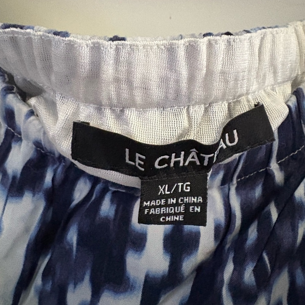 Le Chateau Blue and White Patterned Romper - Picture 2 of 5